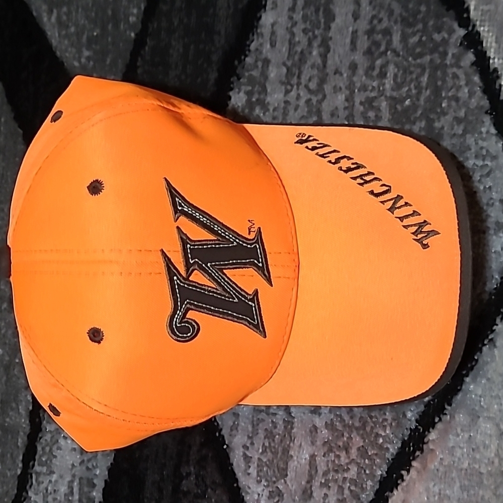 WINCHESTER GUNS EMBROIDERED ORANGE HUNTING HAT